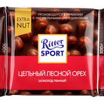 Шоколад Риттер Спорт темный цельный лесной орех 100г