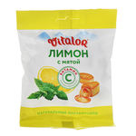 Карамель Виталор леденцовая лимон/мята 60г